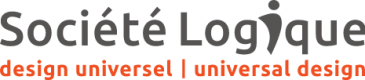 Logo Société Logique : design universel. universal design.